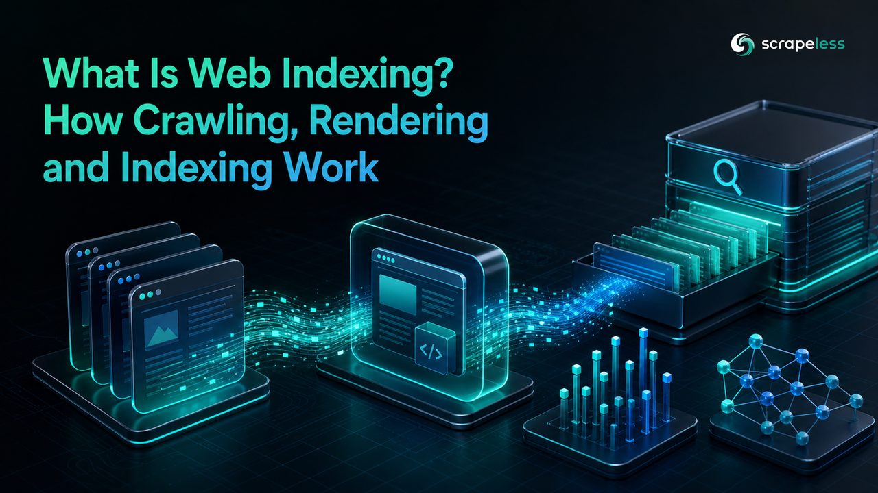 Web indexing pipeline from crawling and rendering to inverted and vector indexes